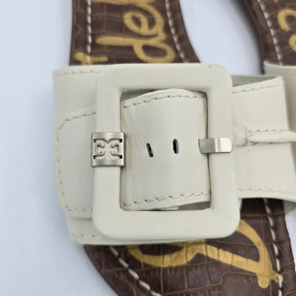 Sam Edelman Gaige Flat Slide Sandals, Modern Ivory, Women's 10.5, Like New! - Picture 5 of 12